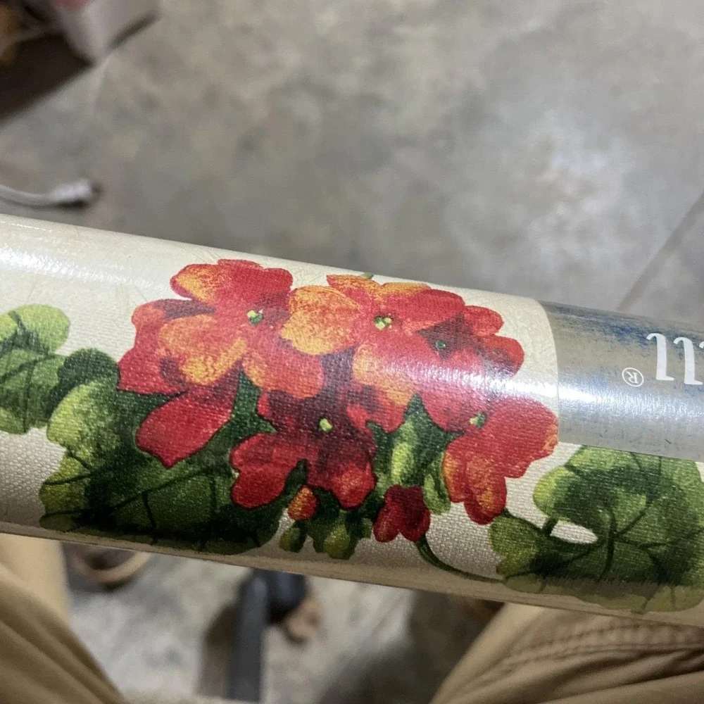 Norwall Vinyl Wallpaper Floral Red‎ Hydrangea 10.9 Yd x 20.4 in Vintage